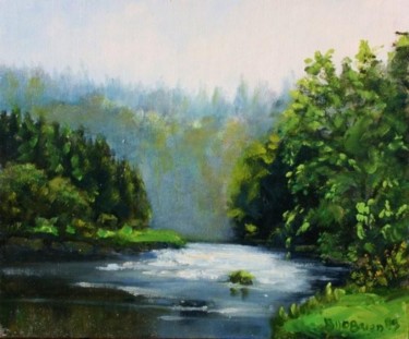 Painting titled "River Avonmore Rath…" by Bill O'Brien, Original Artwork, Oil