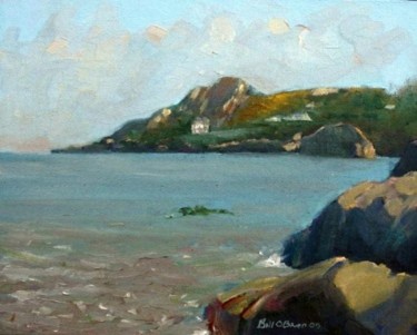 Painting titled "Balscadden Bay Howth" by Bill O'Brien, Original Artwork, Oil