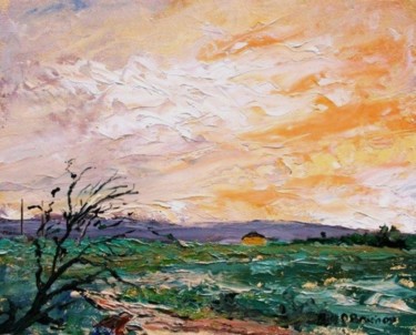Painting titled "Bull Island Evening" by Bill O'Brien, Original Artwork, Oil