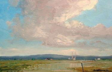 Painting titled "North Bull Island" by Bill O'Brien, Original Artwork, Oil