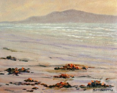 Painting titled "Dollymount Winter" by Bill O'Brien, Original Artwork, Oil