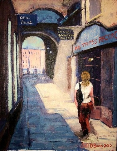 Painting titled "Temple Bar" by Bill O'Brien, Original Artwork