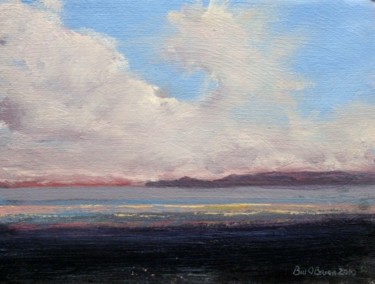 Painting titled "Dollymount Dusk" by Bill O'Brien, Original Artwork, Oil