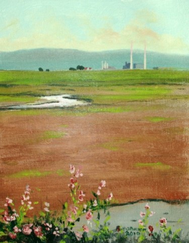 Painting titled "Bull Island Flora" by Bill O'Brien, Original Artwork, Oil