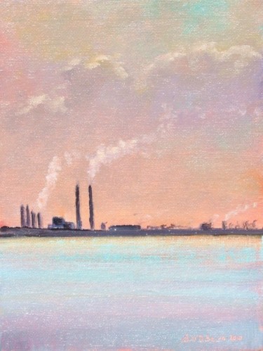 Painting titled "View from Clontarf" by Bill O'Brien, Original Artwork, Oil