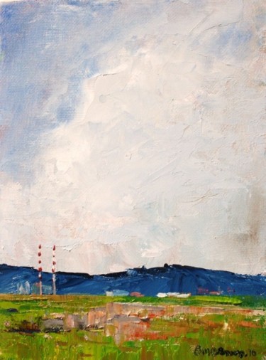 Peinture intitulée "Bull Island Dublin" par Bill O'Brien, Œuvre d'art originale, Huile