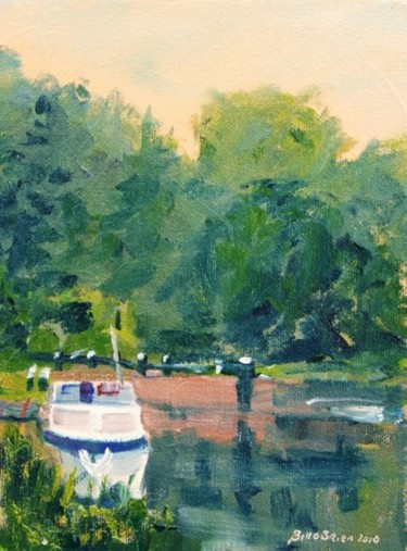 Painting titled "Cruiser on the Barr…" by Bill O'Brien, Original Artwork, Oil