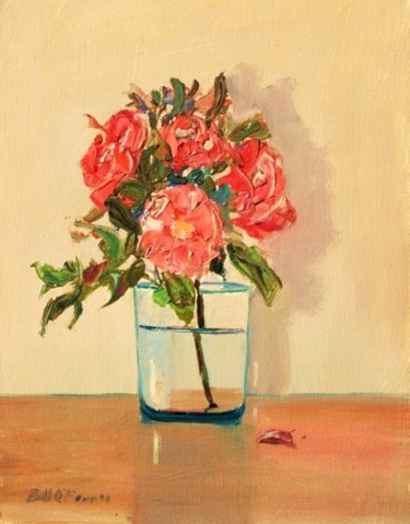 Painting titled "My Florabunda." by Bill O'Brien, Original Artwork, Oil