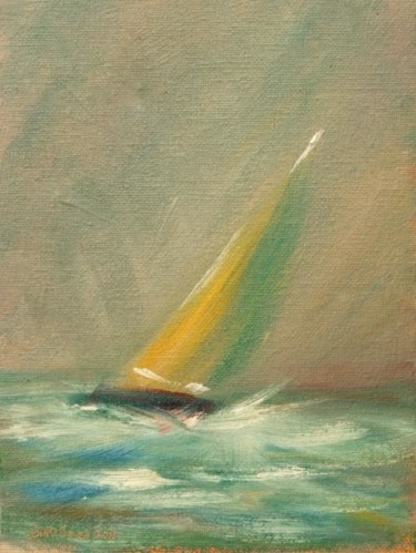 Painting titled "Howth Yachts X11" by Bill O'Brien, Original Artwork, Oil