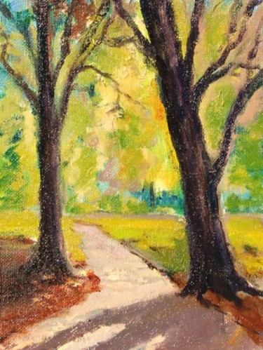 Painting titled "Trees St. Annes" by Bill O'Brien, Original Artwork, Oil