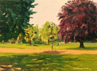 Painting titled "St Annes Park" by Bill O'Brien, Original Artwork, Oil
