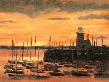 Painting titled "Howth XIV" by Bill O'Brien, Original Artwork, Oil