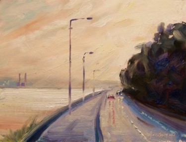 Peinture intitulée "Clontarf Road" par Bill O'Brien, Œuvre d'art originale, Huile