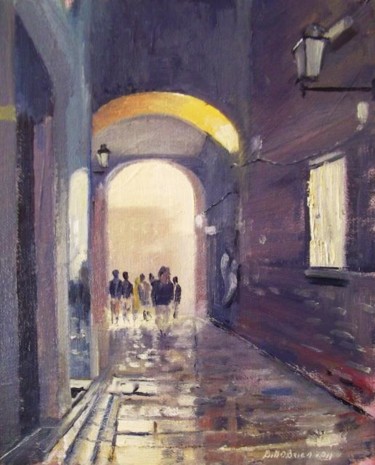 Painting titled "Merchants Arch Dubl…" by Bill O'Brien, Original Artwork, Oil