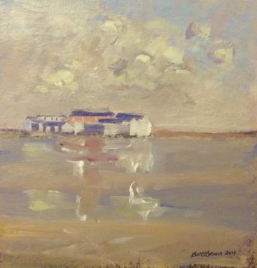 Painting titled "Bull Island Cottage…" by Bill O'Brien, Original Artwork, Oil