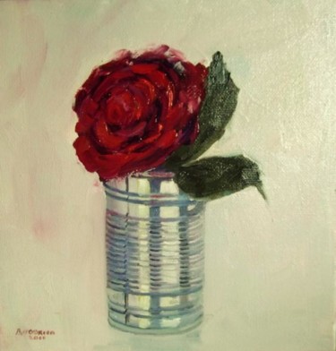 Painting titled "Beans and Roses" by Bill O'Brien, Original Artwork, Oil