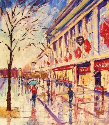 Painting titled "Spring Sales" by Bill O'Brien, Original Artwork, Oil