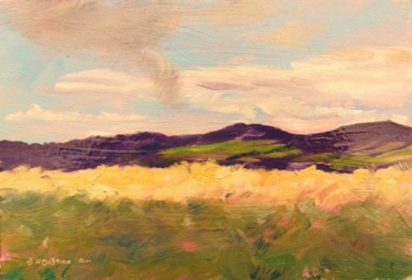 Painting titled "Dollymount Dunes Ev…" by Bill O'Brien, Original Artwork, Oil