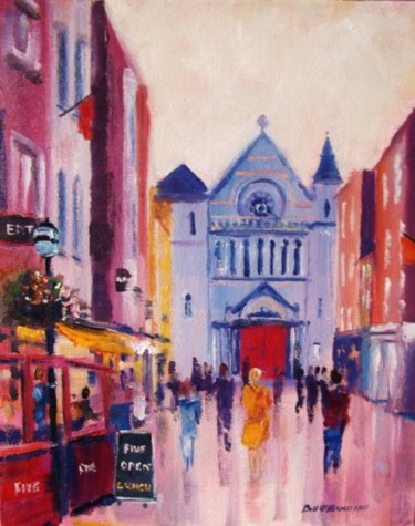 Painting titled "Anne St. Dublin2" by Bill O'Brien, Original Artwork, Oil