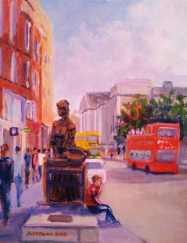 Painting titled "Grafton St. Molly M…" by Bill O'Brien, Original Artwork, Oil