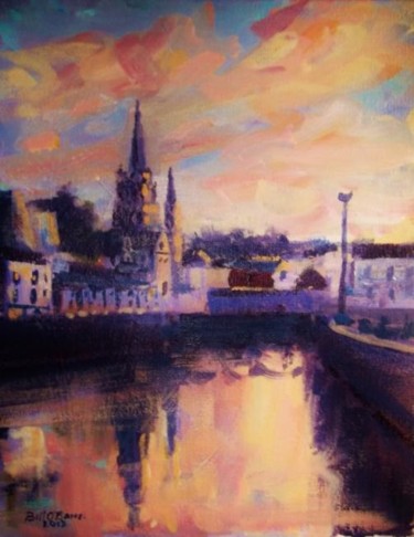 Painting titled "St Finbarrs River L…" by Bill O'Brien, Original Artwork, Oil