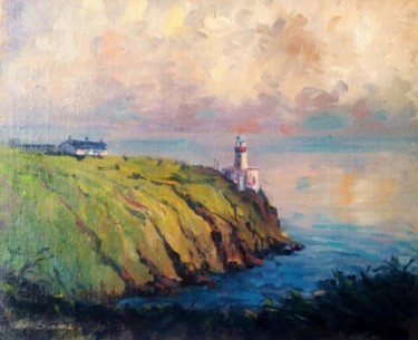 Painting titled "Howth Head, Bailey." by Bill O'Brien, Original Artwork, Oil