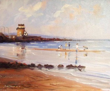 Malarstwo zatytułowany „Portmarnock Sandbank” autorstwa Bill O'Brien, Oryginalna praca, Olej