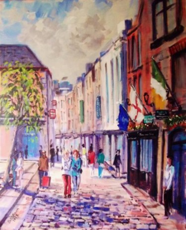 Schilderij getiteld "Temple Bar Dublin S…" door Bill O'Brien, Origineel Kunstwerk, Anders