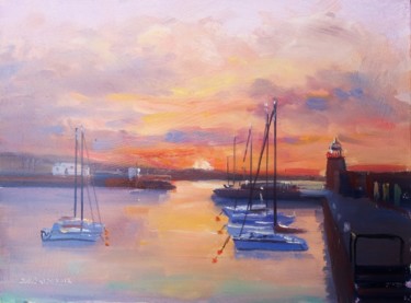 Painting titled "Howth September Sun…" by Bill O'Brien, Original Artwork, Oil