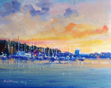 Painting titled "Howth Summers Eve D…" by Bill O'Brien, Original Artwork, Oil