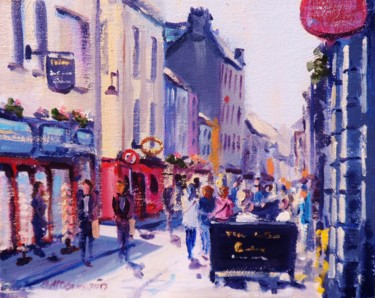 Painting titled "Galway Shop Street…" by Bill O'Brien, Original Artwork