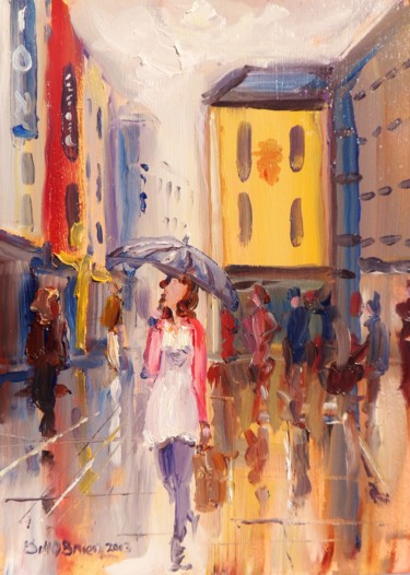 Painting titled "Galway Girl. Soft D…" by Bill O'Brien, Original Artwork, Oil