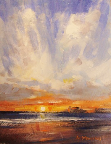 Картина под названием "Portmarnock Sunrise…" - Bill O'Brien, Подлинное произведение искусства