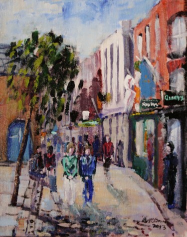 Schilderij getiteld "Temple Bar Crown Al…" door Bill O'Brien, Origineel Kunstwerk, Olie