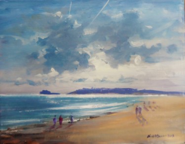 Pittura intitolato "Portmarnock Beach W…" da Bill O'Brien, Opera d'arte originale, Acrilico