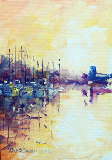 Peinture intitulée "Yachts, Howth Sprin…" par Bill O'Brien, Œuvre d'art originale, Huile