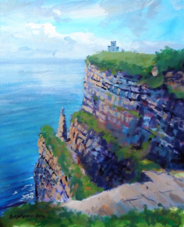Painting titled "O'Brien's Tower. Cl…" by Bill O'Brien, Original Artwork, Oil