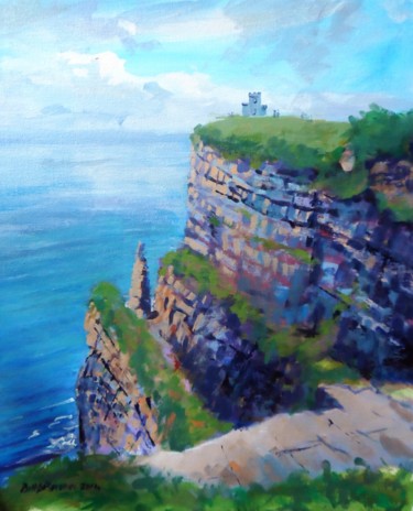 Malerei mit dem Titel "O'Brien's Tower. Cl…" von Bill O'Brien, Original-Kunstwerk, Öl