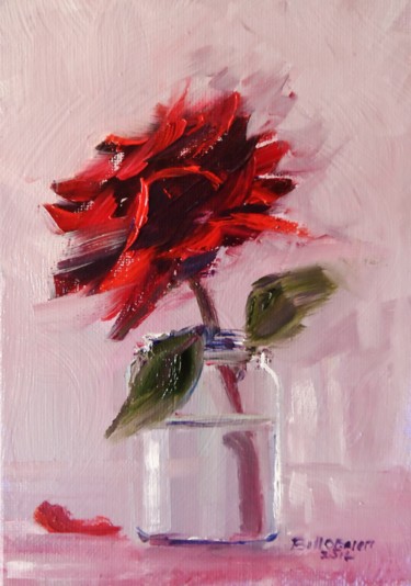 绘画 标题为“Wild Irish Rose” 由Bill O'Brien, 原创艺术品, 油