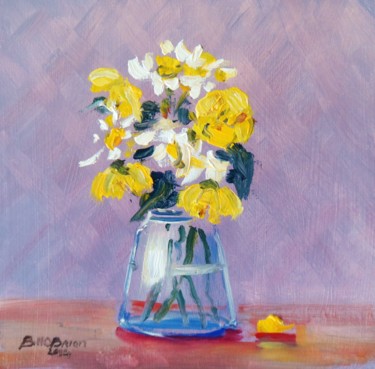 Painting titled "Buttercups and Dais…" by Bill O'Brien, Original Artwork, Oil
