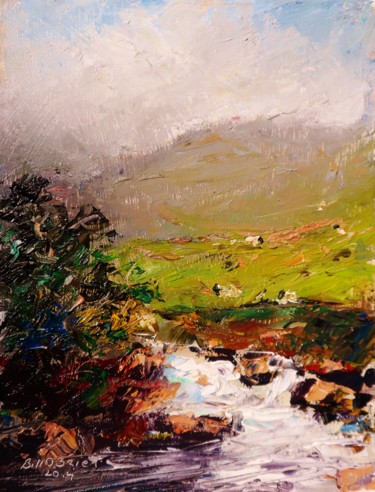 Painting titled "Connemara Mountain…" by Bill O'Brien, Original Artwork, Oil
