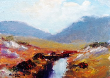 Painting titled "Connemara Mountain…" by Bill O'Brien, Original Artwork, Oil