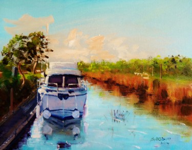 Painting titled "Cruiser on the Shan…" by Bill O'Brien, Original Artwork, Oil