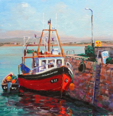 Malerei mit dem Titel "Roundstone Harbour…" von Bill O'Brien, Original-Kunstwerk, Acryl