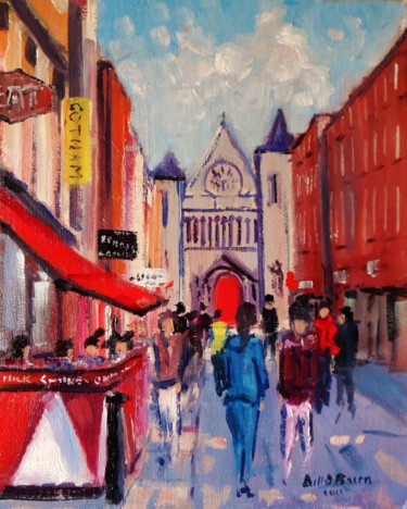 Painting titled "South Anne St. Graf…" by Bill O'Brien, Original Artwork, Oil