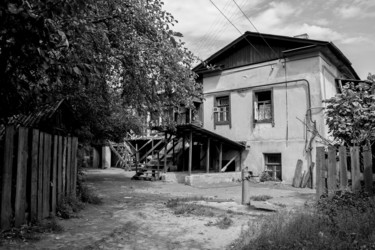 Photography titled "Old court yard near…" by Andrii Bilonozhko, Original Artwork, Digital Photography