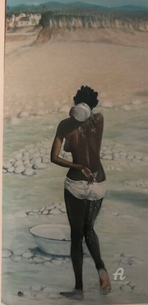 Peinture intitulée "Bain de soleil" par Bilwouti, Œuvre d'art originale, Acrylique