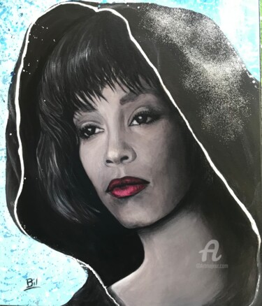 Painting titled "Whitney" by Bilwouti, Original Artwork, Acrylic