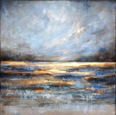 Painting titled "Early Light" by Bilyana Art Studio, Original Artwork, Acrylic Mounted on Wood Stretcher frame