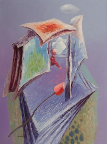 Картина под названием "SEASON OF LOVE III" - Bin Xu, Подлинное произведение искусства, Масло Установлен на Деревянная рама д…
